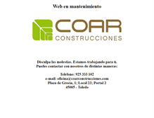 Tablet Screenshot of coarconstrucciones.com